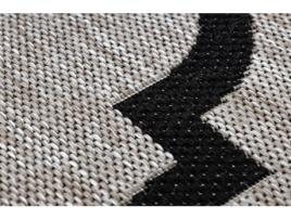 Tapete Sizal Floorlux 20608 Treliças Marroquinas Prata/Preto (200 x 290 cm)