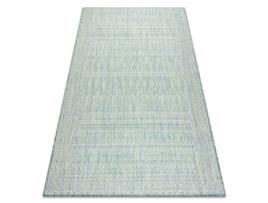 Tapete Sizal Sion Diamantes 22184 Tecido Plano Verde/Azul/Ecru (160 x 220 cm)