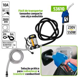BOMBA DISPENSADORA DE DIESEL COM PISTOLA (230 V) 53610