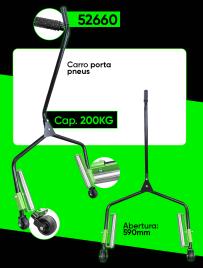 CARRO PORTA PNEUS, CAP. 100KG 52660