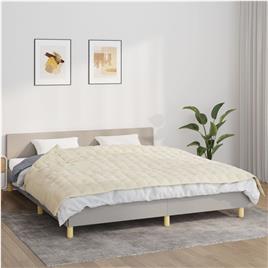vidaXL Manta pesada 11 kg 155x220 cm tecido creme-claro