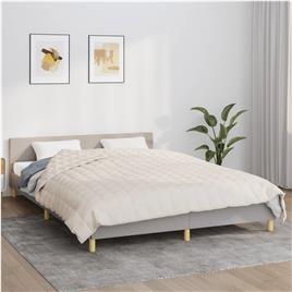 vidaXL Manta pesada 13 kg 200x220 cm tecido creme-claro