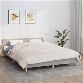 vidaXL Manta pesada 15 kg 220x240 cm tecido creme-claro