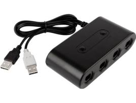 Adaptador REYTID 3 em 1 para GameCube (4 Portas) com USB de Nintendo, Wii e PC