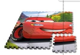 Tapete Puzzle em EVA Cars 9 pçs