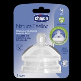 Tetinas NaturalFeeling Chicco 4-meses fluxo-ajustavel
