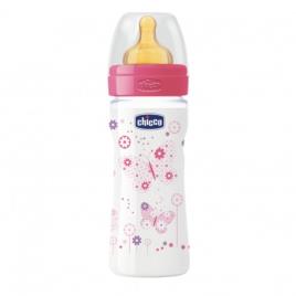 Biberão Well-Being Fluxo Médio 250 ml rosa latex