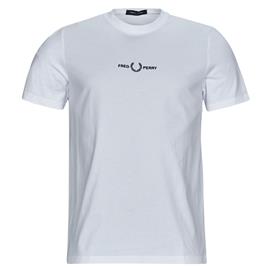 Fred Perry  T-Shirt mangas curtas EMBROIDERED T-SHIRT  Branco Disponível em tamanho para homem. S,M,L,XL.Homem > Roupas > Camiseta