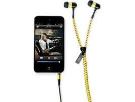 Auriculares com Fio HI-FUN hi-Zip (In Ear - Amarelo)