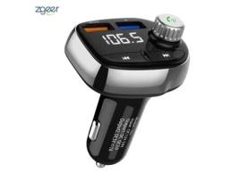 Transmissor FM Bluetooth para carro, adaptador sem fio Bluetooth com kit viva-voz e carregador rápido 3