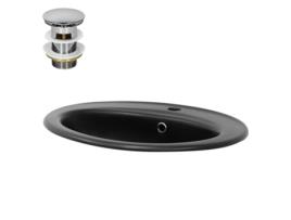 Lavatório ML-DESIGN (57 x 48.5 x 19.5 - Cerâmica - Preto)