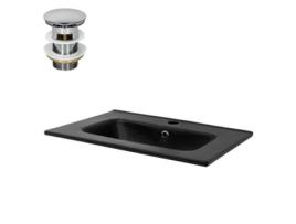 Lavatório ML-DESIGN (61 x 46 x 16.5 - Cerâmica - Preto)