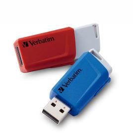 Pack 2x Pen Drive USB3.2 32GB (Vermelho / Azul) - VERBATIM