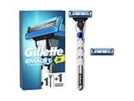 Máquina De Barbear Com 2 Recargas De Lâminas Mach3 Turbo Gillette