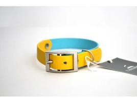 Coleiras para Cães EARTH DOG GEAR (L - 45-55cm - Couro Vegan - Azul )