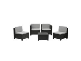 Tresillo verona grafito conjunto