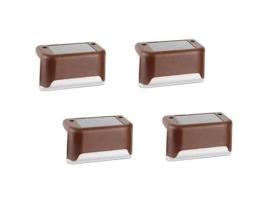 4 Peças Luzes Solares MMINGY de Passo Led Luzes Solares Brancas