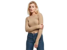 Camisola de Mulher URBAN CLASSICS (S - Malha - Bege)