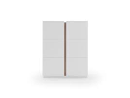 Sapateiro HERDASA Hessa Branco, Nogueira (90 x 95 x 35 cm)