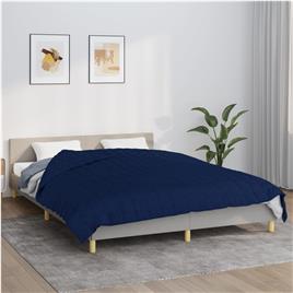 vidaXL Manta pesada 15 kg 220x235 cm tecido azul