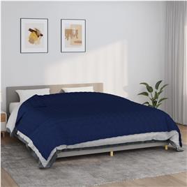vidaXL Manta pesada 11 kg 235x290 cm tecido azul