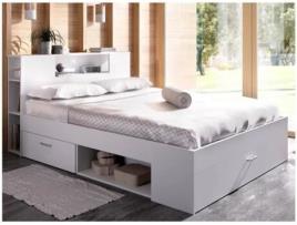 Cama de Casal COLOMBO Branco L160 x P200 cm