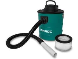 Aspirador de Cinzas VONROC 1600W com Tanque de 20L 3M de Cabo