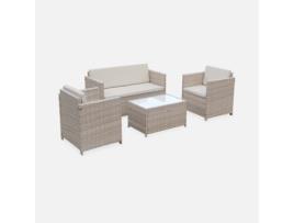 Conjunto de Relax 1 Sofá e 2 Cadeirões ALICE'S GARDEN (118 x 65 x 62 - Resina Trançado)