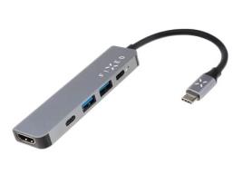 Hub FIXED Fixhu-mn-gr (5 Portas - USB-C - Cinzento)