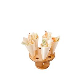 Suporte 10 Cones Bambu Natural 18X9CM