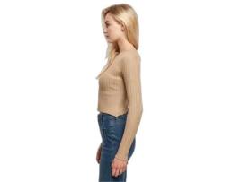 Camisola de Mulher URBAN CLASSICS (L - Malha - Bege)