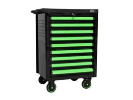 Carro De Ferramentas De 9 Gavetas Com Separadores  - Verde