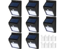 8 Focos Solares Led com Sensor de Movimento