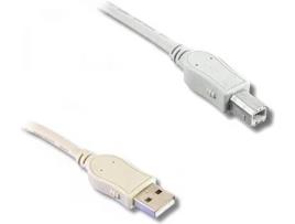 Cabo de Dados LINEAIRE (USB A - USB B - 3 m - Bege)