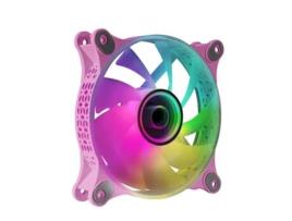 Cooler MARS GAMING Argb 360° 12 cm Mf-3D Rosa Espelho 3D Infinito Anti-Vibração