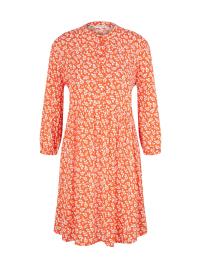 TOM TAILOR Vestido  vermelho claro / branco
