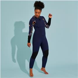 Fato de Neoprene 4/3 de Marcha Aquática Mulher Azul