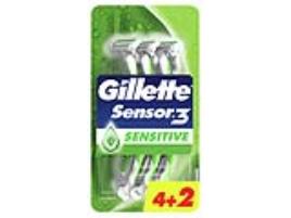 Máquina De Barbear Descartável Sensor3 Sensitive Gillette 6 Un