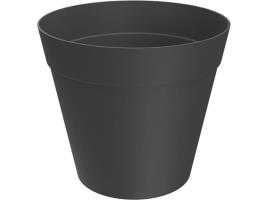 Vaso De Plástico Garden Star Preto Ø25cm