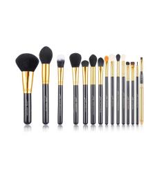 Jessup Beauty - Conjunto de pincéis 15 pcs - T093: Black/Gold