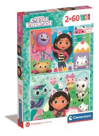 Puzzle 2 x 60 peças Gabbys Dollhouse