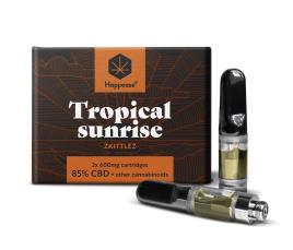 Cartucho Tropical Sunrise 1200 mg, 85% CBD, 2 unid x 600 mg - Happease