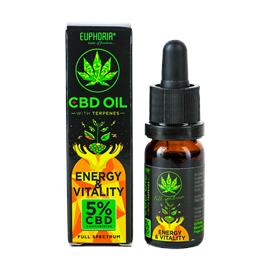 CBD Oil 5% com Terpenos, 10ml, 500 mg - Energy & Vitality - Euphoria