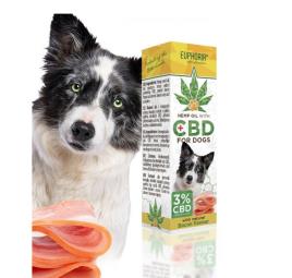 CBD Óleo Para Cães, 3%, 300mg, 10ml, Sabor Bacon - Euphoria