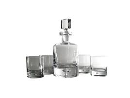 Conjunto 5 Peças Whisky Shelby 93116 (Frasco + 4 Copos)