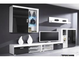 Conjunto de Móveis de TV  1GAMMABLANCONEGRO (290x200x45cm - Melamina - Preto)