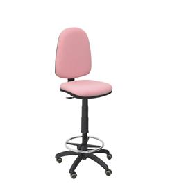 Taburete de Oficina Ayna bali rosa pálido ruedas de parqué