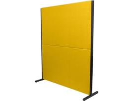 Biombo PIQUERAS&CRESPO Valdeganga Amarelo (130x160 cm - Tecido)