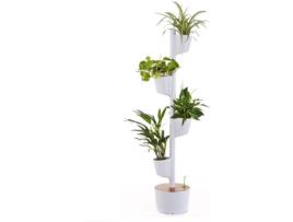 Estante para Plantas  Branca 4 vasos smart kit (145x29x29cm)