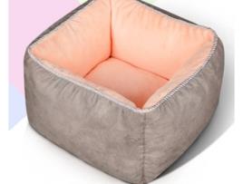 Cama para Cães e Gatos WJS (Rosa - 40x40x24cm - Tecido)